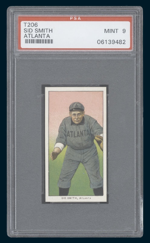 Baseball and Trading Cards - T206 Sid Smith Atlanta PSA 9 Mint