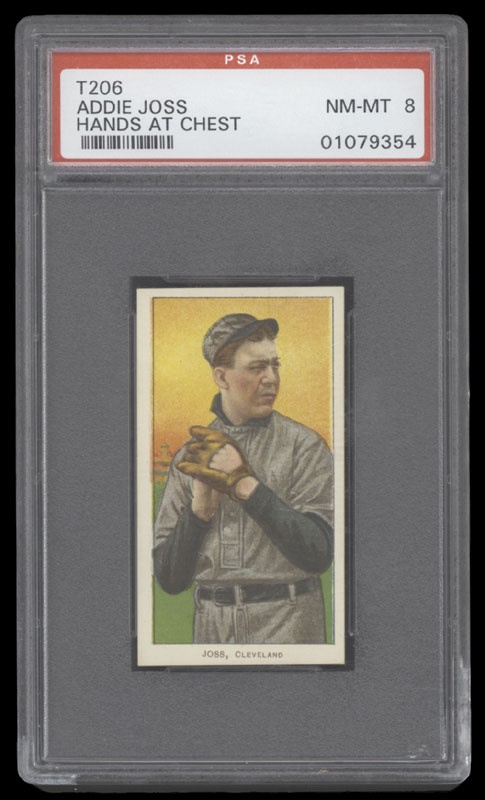 Baseball and Trading Cards - T206 Addie Joss Pitching PSA 8 NM-MT