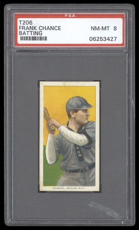Baseball and Trading Cards - T206 Frank Chance Batting PSA 8 NM-MT