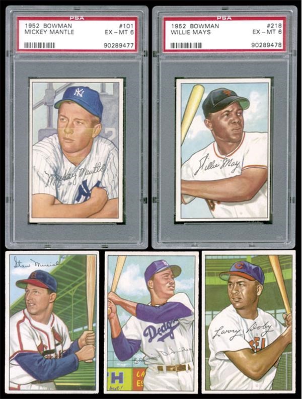 Baseball and Trading Cards - 1952 Bowman Baseball Near Set (230/252)