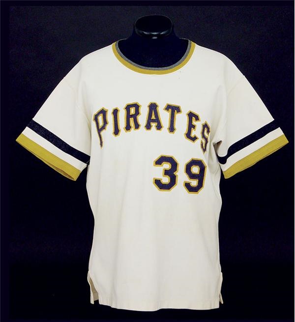 Clemente and Pittsburgh Pirates - 1973 Dave Parker Signed Game Worn Rookie Jersey