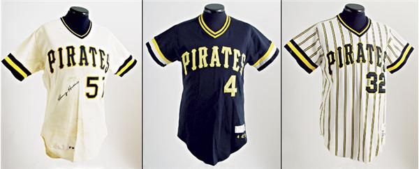 Clemente and Pittsburgh Pirates - 1979-82 Pittsburgh Pirates Game Worn Jerseys (3)