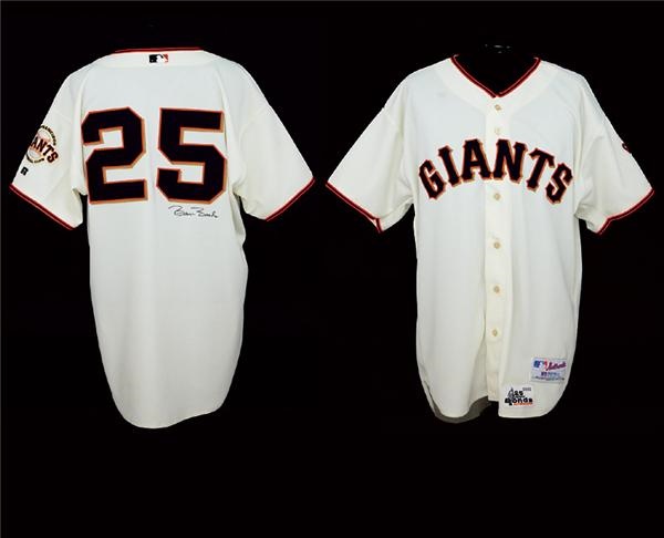 - 2002 Barry Bonds Autographed Game Worn Jersey