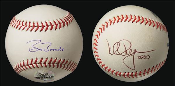 Single Signed Baseballs - Barry Bonds & Mark McGwire Single Signed Baseballs (2)