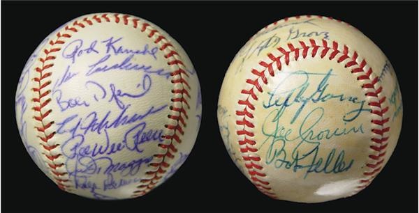 Autographed Baseballs - Old Timers & Hall of Famers Signed Baseballs (2)