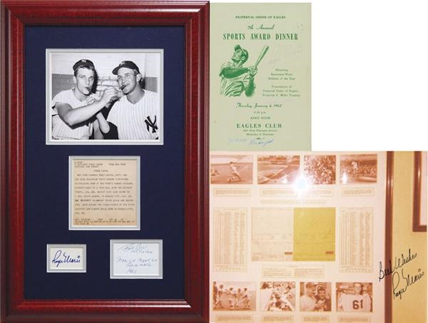Mantle and Maris - Roger Maris Signed Items (3)