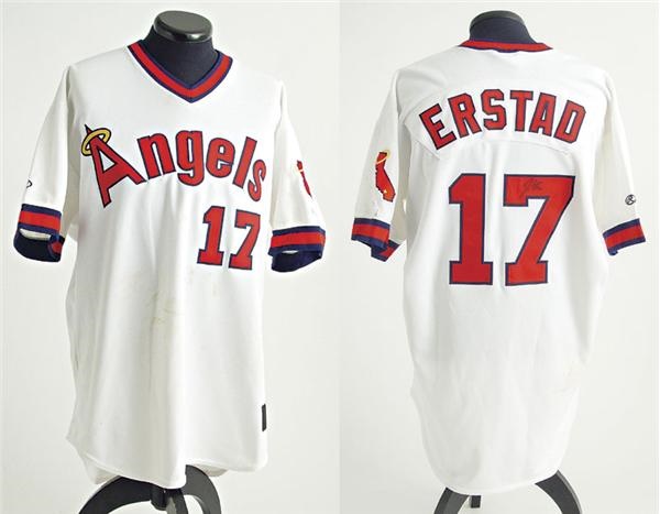 Baseball Jerseys - 2002 Darin Erstad Autographed Game Worn Turn Back the clock Jersey