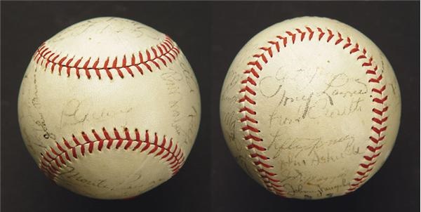 Autographed Baseballs - 1936 New York Yankees Team Signed Baseball