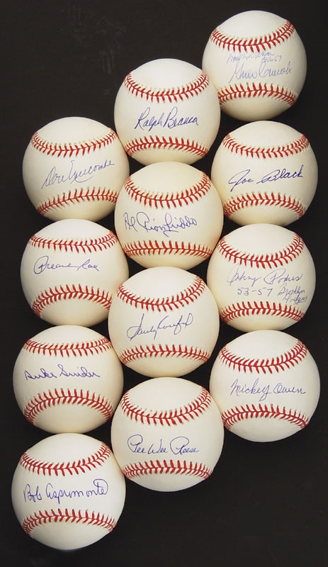 Single Signed Baseballs - Brooklyn Dodgers Single Signed Baseball Collection (100)