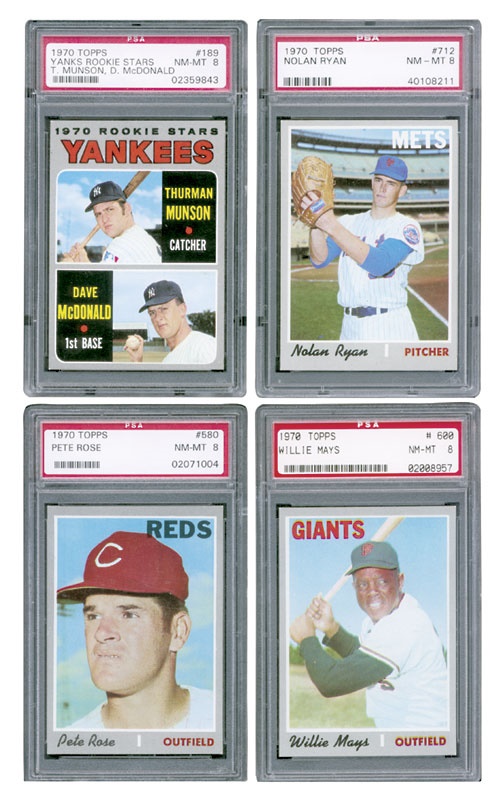 Baseball and Trading Cards - 1970 Topps Baseball Set NRMT to NM-MT w/ Ryan PSA 8