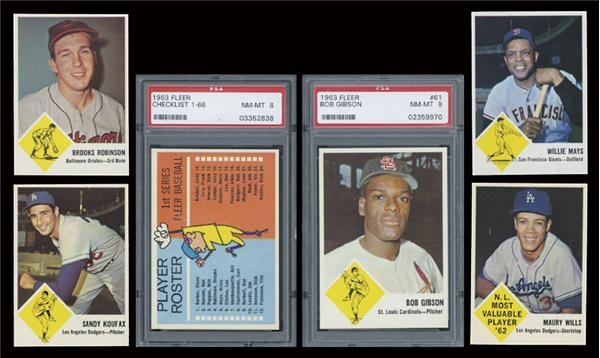 Baseball and Trading Cards - 1963 Fleer High-Grade Set w/ Checklist PSA 8