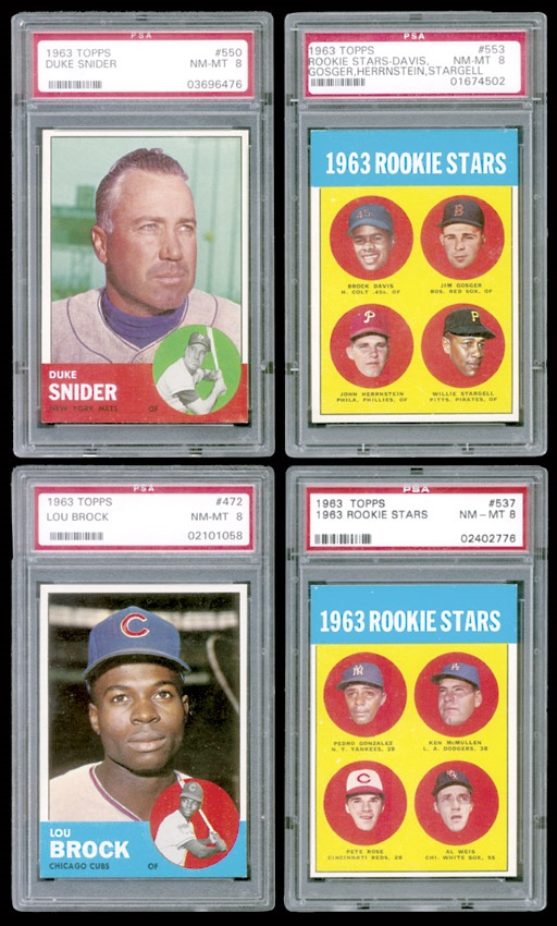 Baseball and Trading Cards - 1963 Topps Baseball Set (576) Plus Empty Wax Box