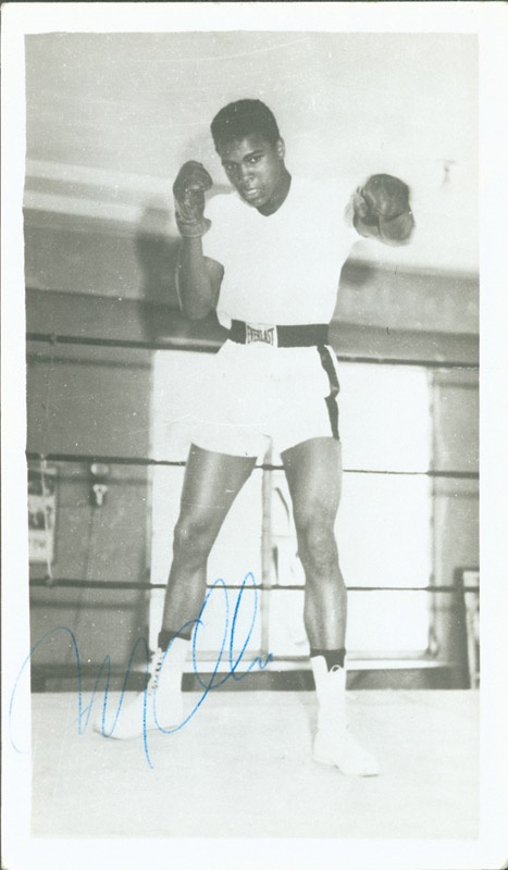 Early Muhammad Ali Signed Photograph (3.5x5.5")