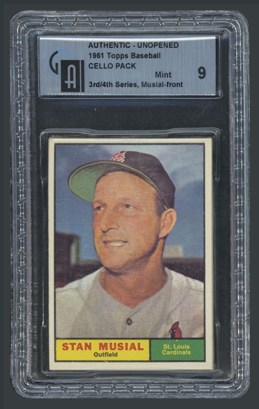 - 1961 Topps Cello Pack with Musial on Top