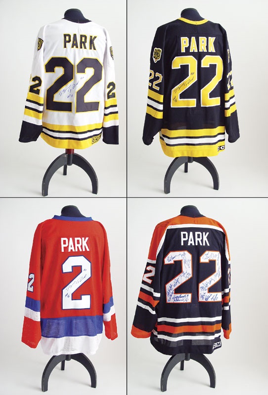 Brad Park Collection - Brad Park's Boston Bruins Alumni and Heroes of Hockey Sweaters (5)