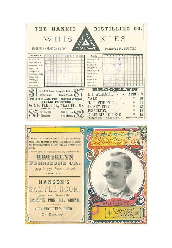 Jackie Robinson & Brooklyn Dodgers - 1870's Brooklyn vs. Yale Scorecard