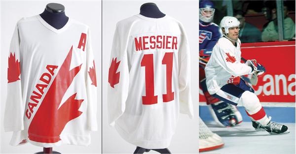 Hockey Sweaters - 1991 Mark Messier Canada Cup Game Worn Jersey