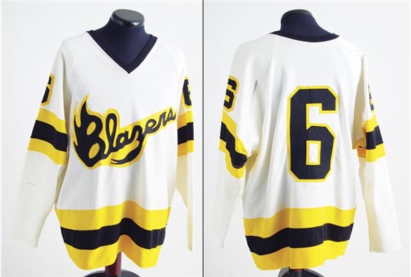 1976-77 Doug MacKay Game Worn NAHL Syracuse Blazers Jersey