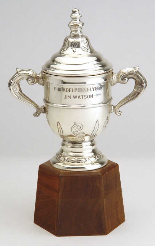 Hockey Rings and Awards - Jim Watson's 1977 Philadelphia Flyers Clarence Campbell Trophy (12” tall)