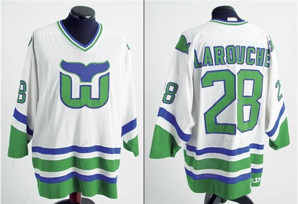 Hockey Sweaters - 1981-82 Hartford Whalers Pierre Larouche Game Worn Jersey