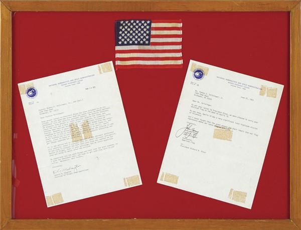 American Flag Aboard NASA Apollo 16 Mission to the Moon