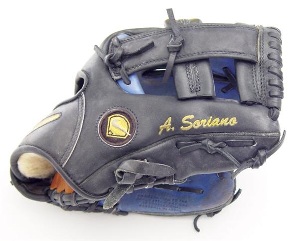 NY Yankees, Giants & Mets - Circa 2003 Alfonso Soriano Game Used Glove