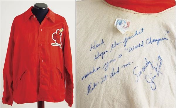 Baseball Equipment - Circa 1970's Jim Katt Autographed Worn St. Louis Cardinals Jacket