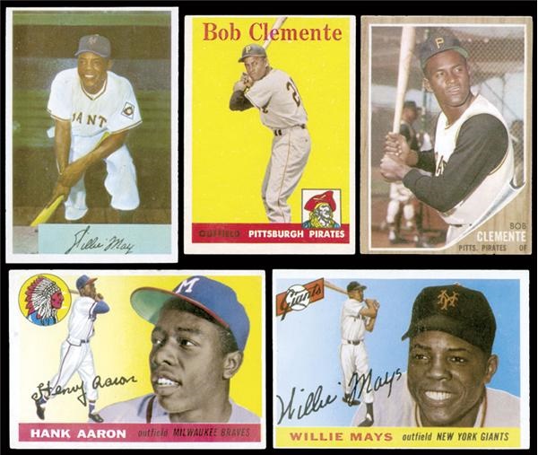 Baseball and Trading Cards - Aaron/Mays/Clemente Collection (50)