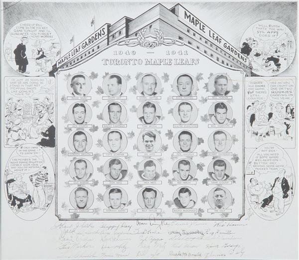 - 1940-41 Toronto Maple Leafs Team Autographed Photo