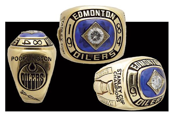 Hockey Rings and Awards - Peter Pocklington's 1984 Edmonton Oilers Championship Ring