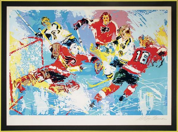 Hockey Memorabilia - LeRoy Neiman Signed Philadelphia Flyers Serigraph (50x39")
