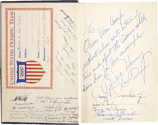 1948 London Summer Olympic Games Signed Book