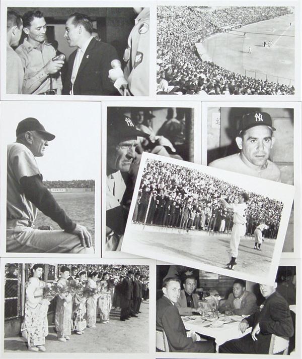 NY Yankees, Giants & Mets - 1955 New York Yankees Tour of Japan Postcards (8)