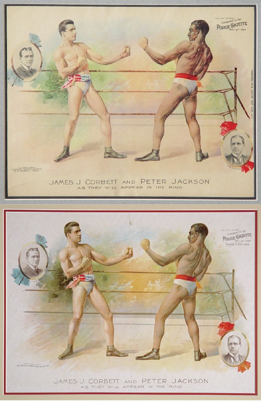 Muhammad Ali & Boxing - 1894 James Corbett v. Peter Jackson Police Gazette Supplements (2)