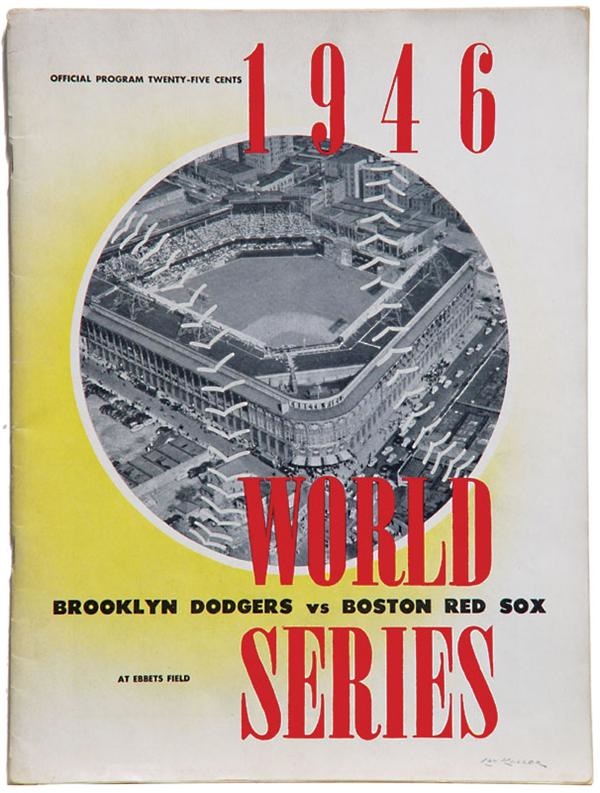 Jackie Robinson & Brooklyn Dodgers - 1946 Brooklyn Dodgers vs. Boston Red Sox Phantom World Series Program