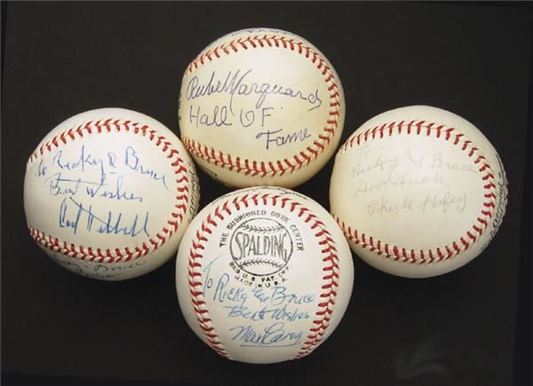 Hall of Famers Signed Baseball Collection (4)