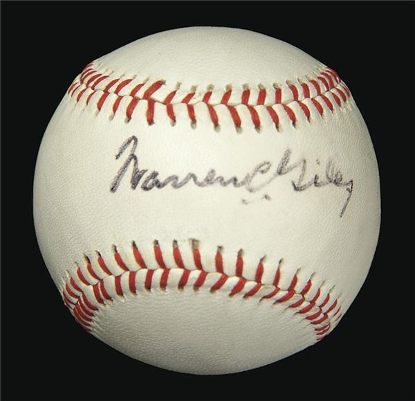 Brian Strum Collection - Warren Giles Single Signed Baseball