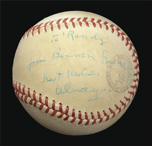 Brian Strum Collection - Branch Rickey Single Signed Baseball