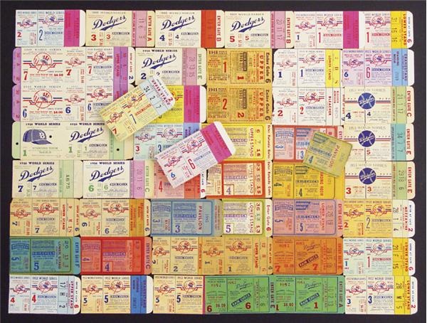 Brian Strum Collection - Complete 1940's-50's World Series Ticket Stub Collection (48)
