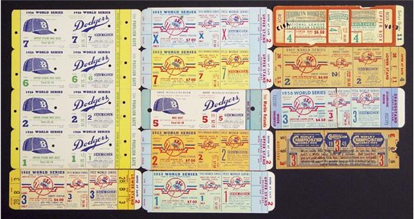 Brian Strum Collection - Brooklyn Dodgers & New York Yankees World Series Ticket Collection (14)