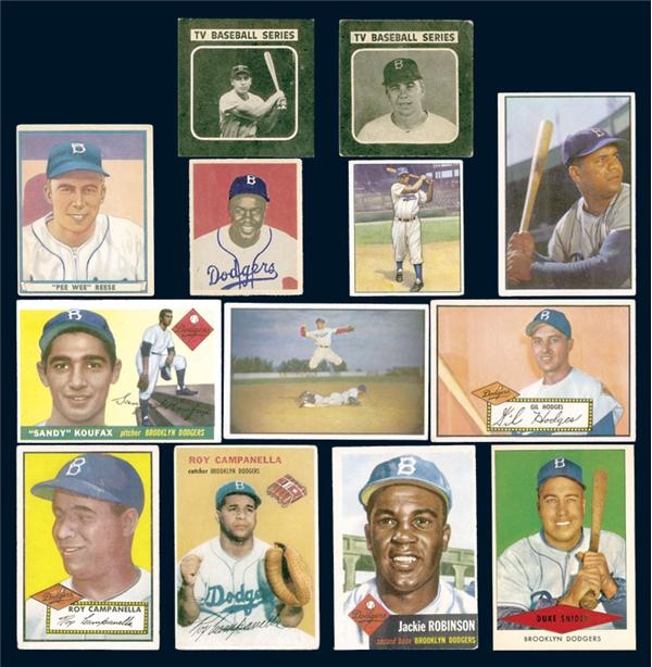 Baseball and Trading Cards - Huge Run of Brooklyn Dodgers Cards