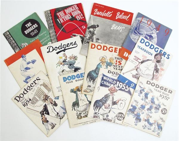 Brian Strum Collection - Set of Brooklyn Dodger Yearbooks (12)
