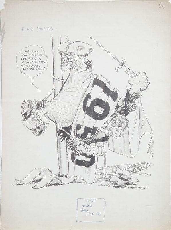 Brian Strum Collection - 1950 Willard Mullin Original Artwork (16.5x23")