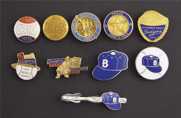Brian Strum Collection - Brooklyn Dodger Press Pin Run (10)