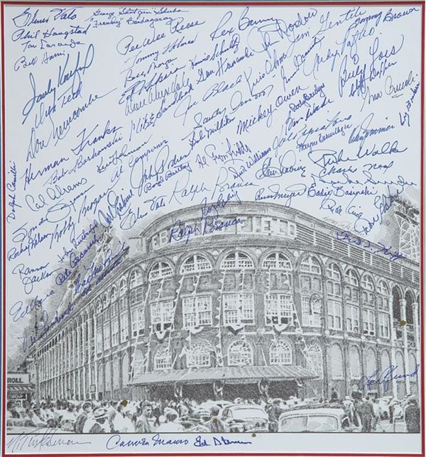 Brian Strum Collection - Brooklyn Dodgers Signed Ebbets Field Print (19x20")