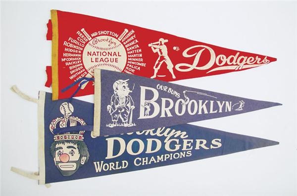 Brian Strum Collection - Brooklyn Dodger Pennants (3)