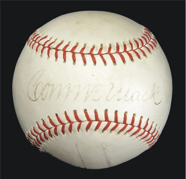 Brian Strum Collection - Connie Mack Single Signed Baseball