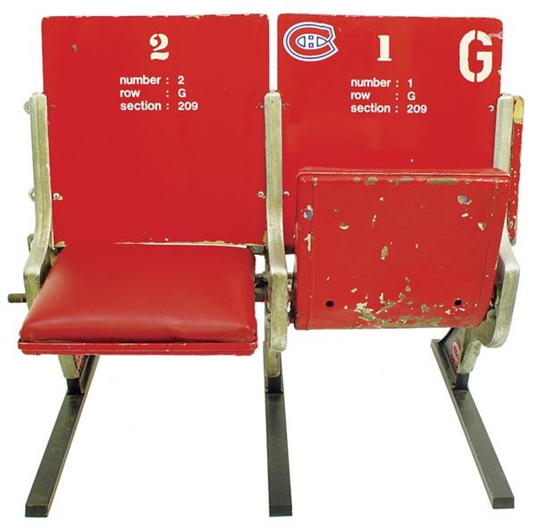 Hockey Memorabilia - Montreal Forum Double Seat