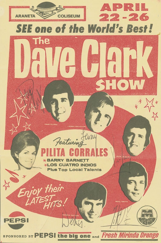 Rock - Dave Clark 5 Signed Handbill