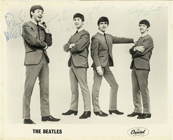 The Beatles - The Beatles Signed Capitol Records Promotional Photograph (8x10")